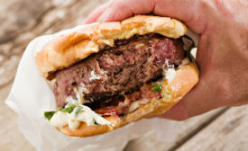 About 75 percent of Americans eat a burger every week