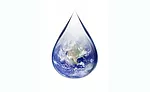 View of North America in Drop of Water