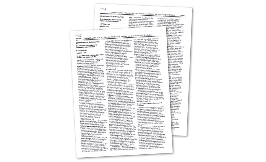 Grain Inspection, Packers and Stockyards Administration (GIPSA) Two Federal Register Notices