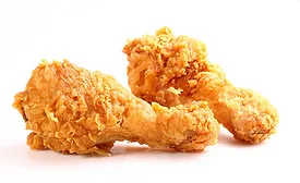 Two Fried Chicken Drumsticks
