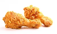 Two Fried Chicken Drumsticks