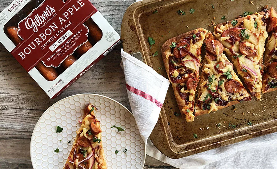 Gilbert’s Bourton Apple Chicken Sausages and Pizza