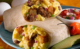 Breakfast Egg and Sausage Wrap