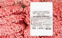 Weigh/Price Label for Packaging of Ground Beef