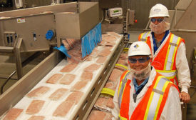 Steve Swan and Craig Leviner on the HPP Line at Butterball's Mount Olive Facility