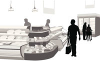 Graphic of Shoppers at Deli Market