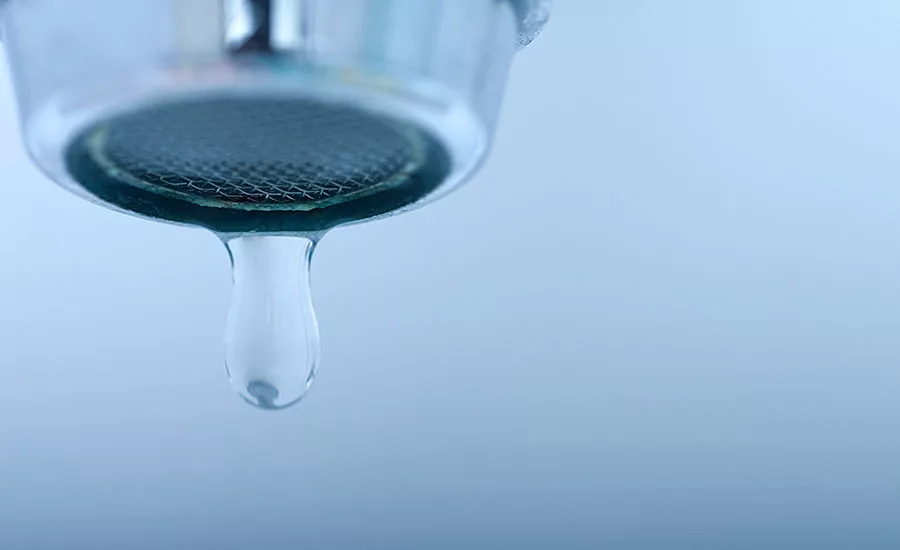 Drop of Water Out of Faucet