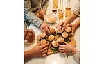Hands Holding Hamburger Sliders
