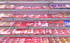 Packaged Meat & Poultry Products on Store Shelf