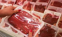 Packages of Meat in Store