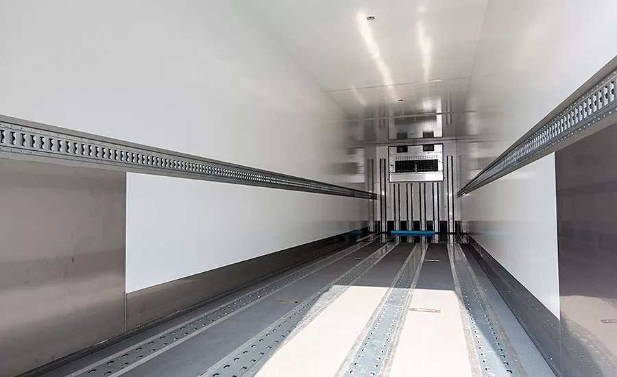 Inside of Refrigerated Truck Trailer