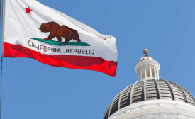 California State Capitol and Flag