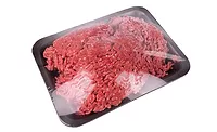 Ground Beef in Overwrap Packaging