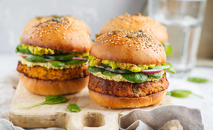 Turkey Burgers Topped with Guacamole