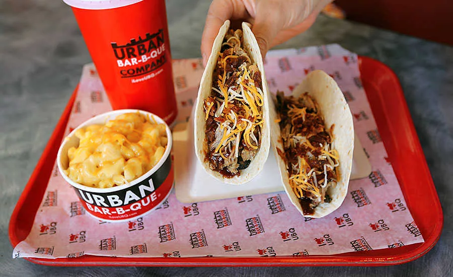 Urban Bar-B-Que Tray of Food