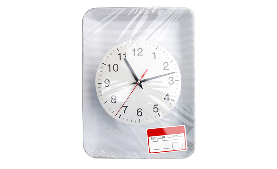 A Clock Under Barrier Film Packaging