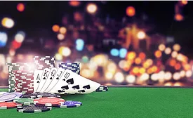 Poker Chips and Royal Flush in Spades