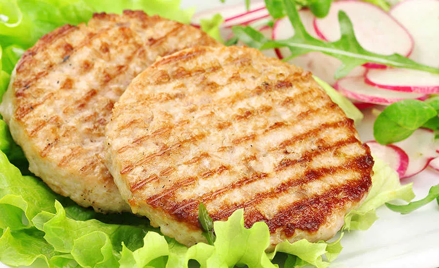Two Turkey Burger Patties