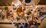 Family Around Table for Holiday Meal