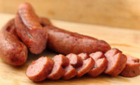 Whole and Sliced Sausages