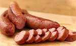 Whole and Sliced Sausages