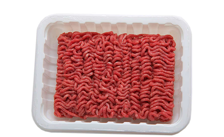 ground beef in a package