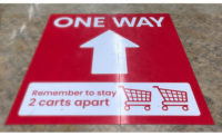 one way, stay two carts apart