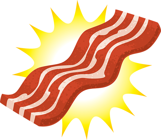 cartoon bacon