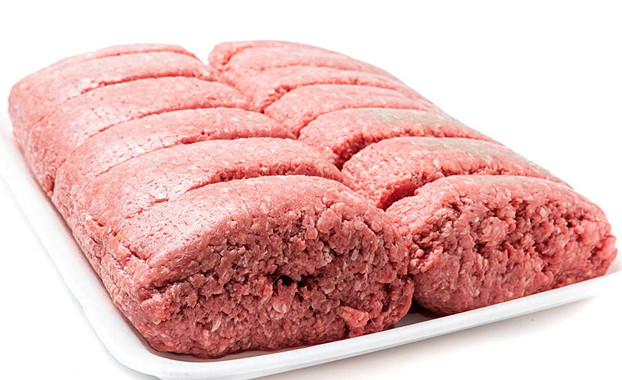 ground beef in a tray