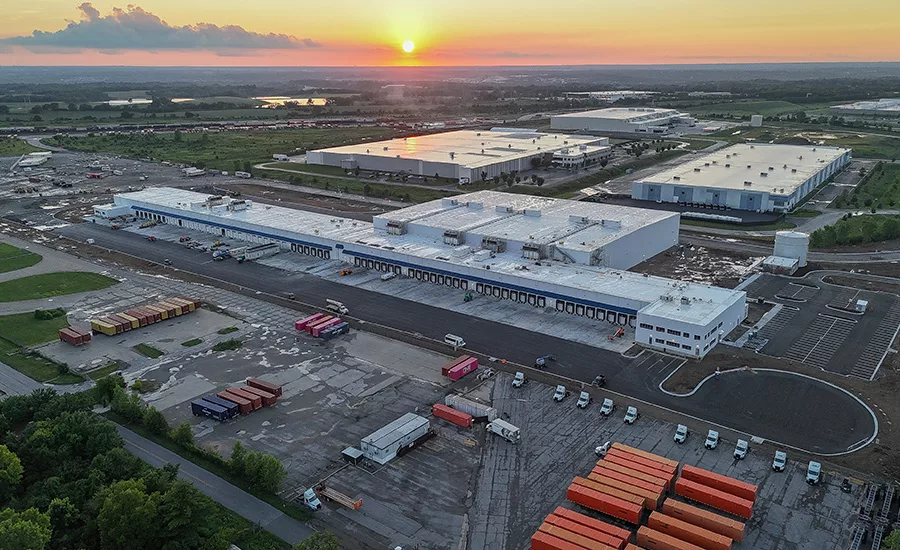 Overhead shot of distribution center