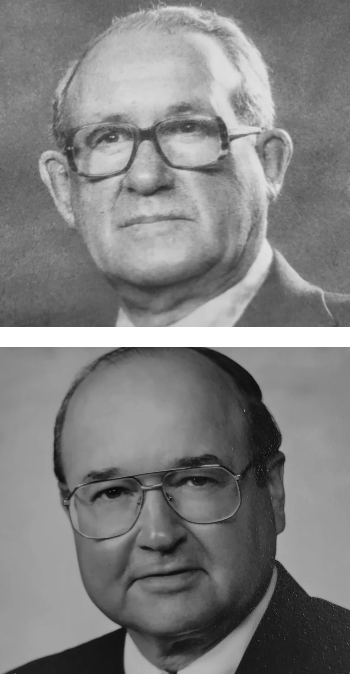 Fritz (top) and Gary (bottom) Bernegger black and white headshots.