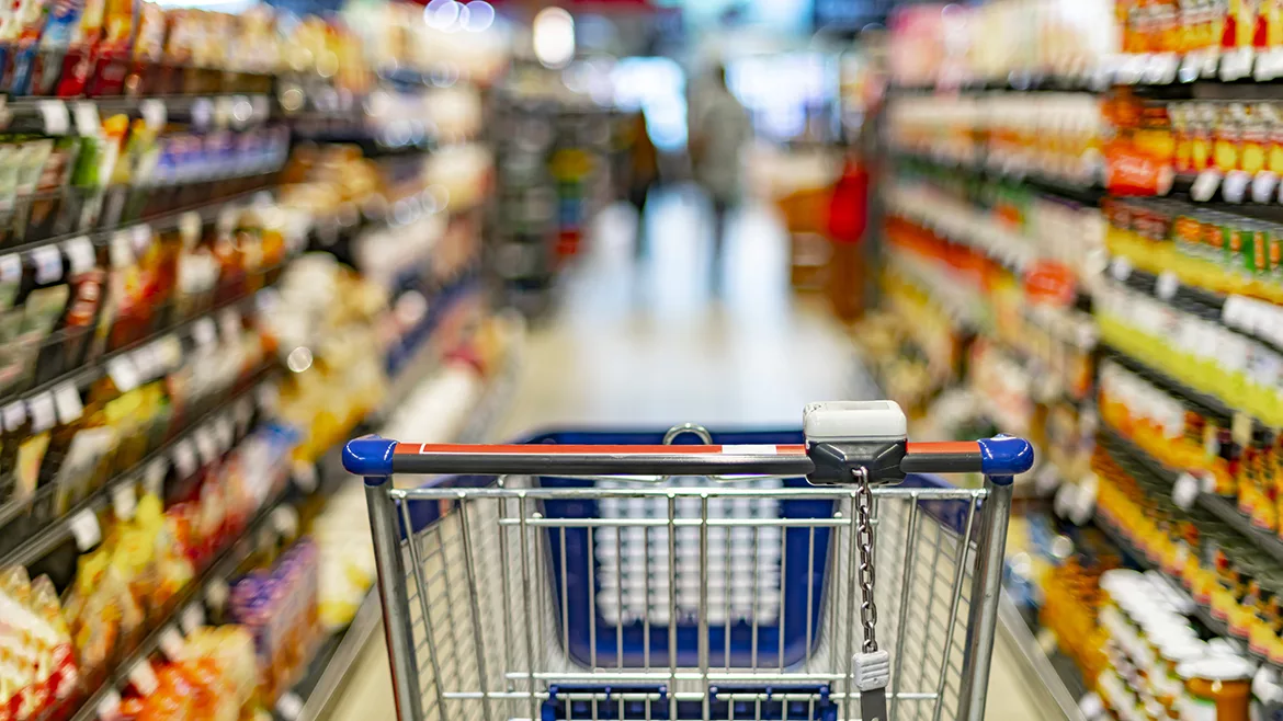 a grocery store aisle from the perspective of someone pushing a shopping cart a grocery store aisle from the perspective of someone pushing a shopping cart