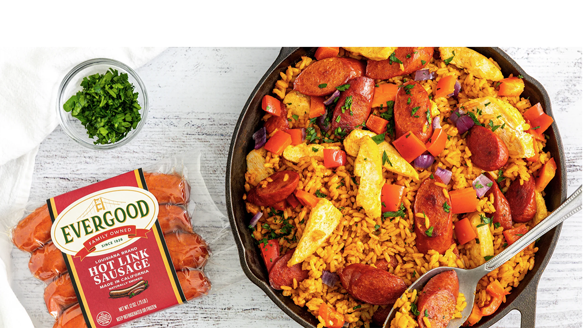 a recipe featuring Evergood Hot Link Sausage
