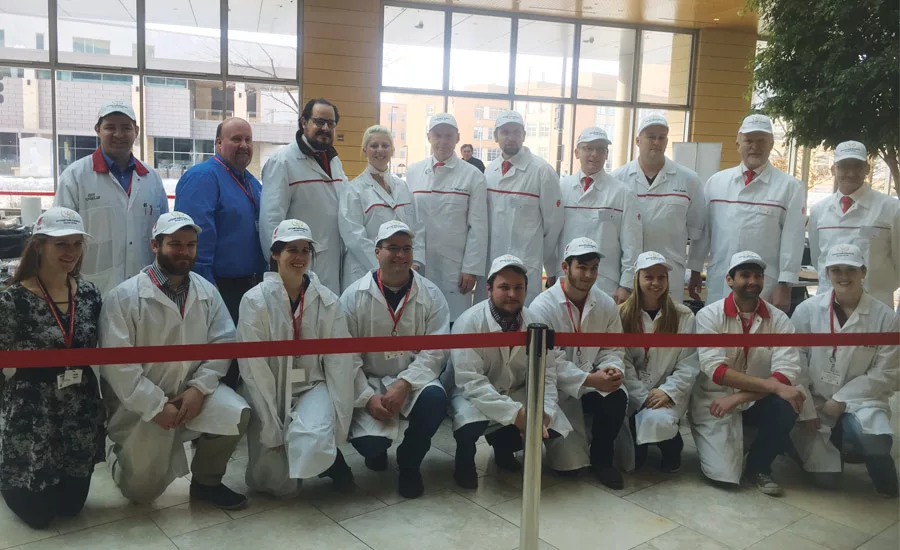 Group photo of various meat science students from around the country who helped the judges at IFFA Quality Competition