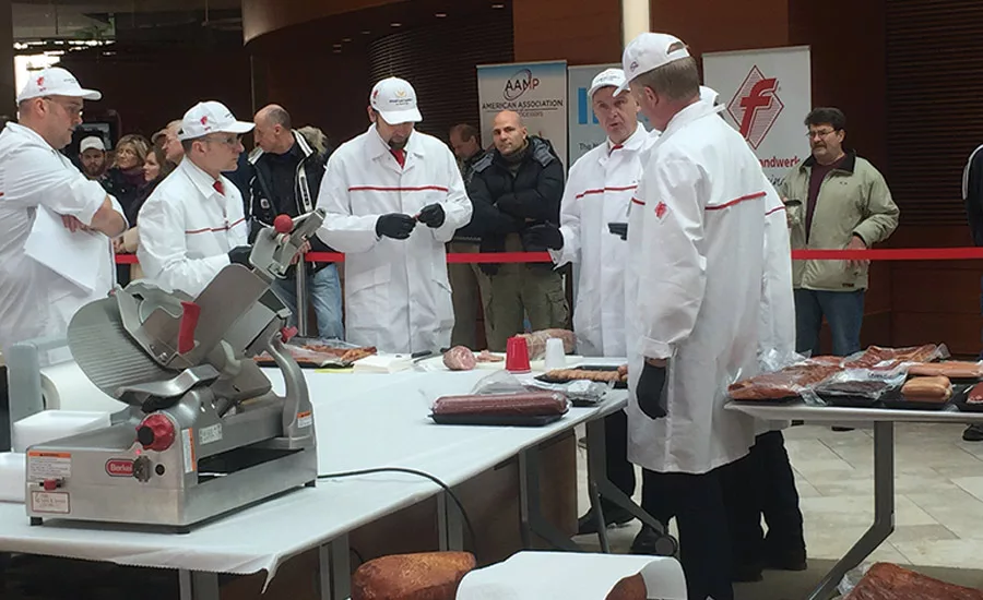Group photo of various meat science students from around the country who helped the judges at IFFA Quality Competition
