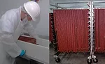 Each rope of uncut snack sticks is about 51 inches long before being cut