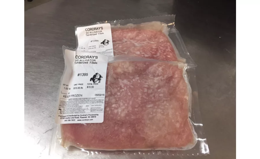 Cordray's alligator meat fillet