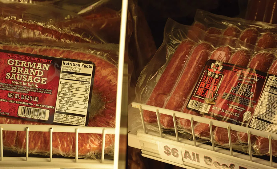 Raider Red Meats bacon and sausage