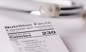 Food product nutrition label