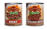 Keystone Meats all natural canned beef and ground beef