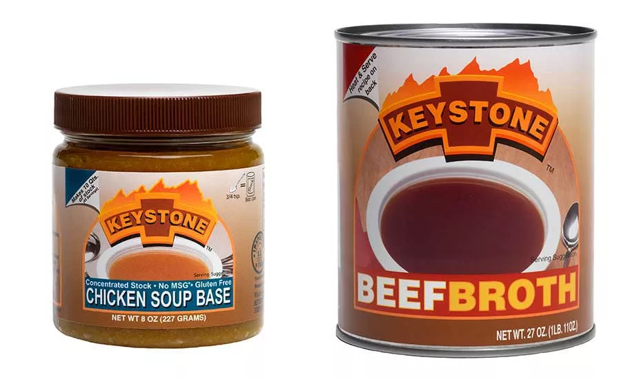 Keystone Meats chicken soup base and beef broth