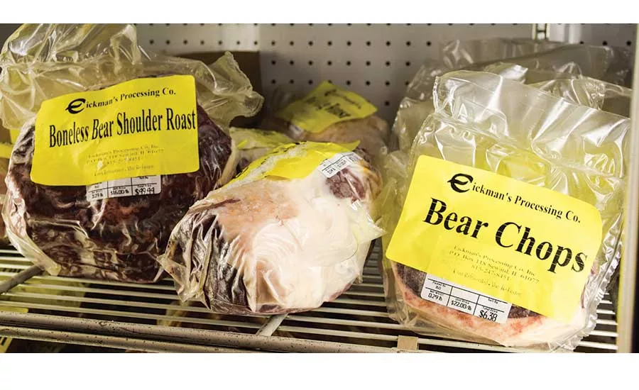 Eickman's boneless bear shoulder roast and bear chops
