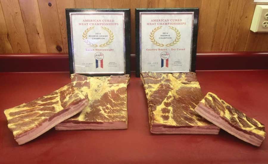 Holland Brothers Bacon won two awards at the 2016 American Cured Meat Championships