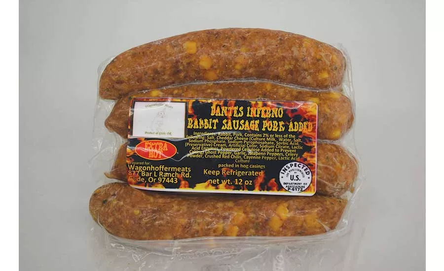 Dante's Inferno Extra Hot Rabbit Sausage With Pork Added