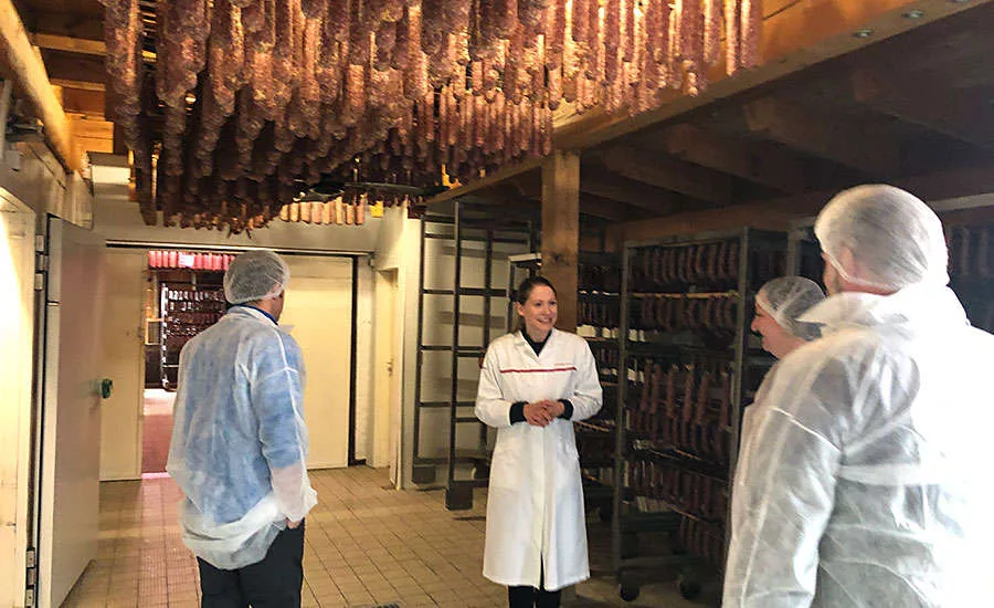 Katherina Koch Leads Tour of Landfleischerei Koch