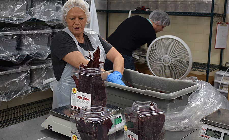 Ralph's Packing Jerky Packaging Area