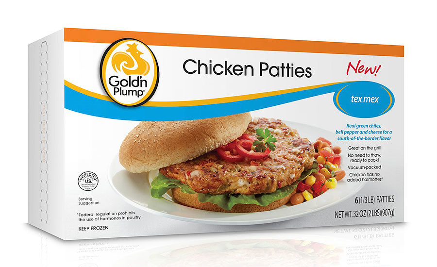 Gold’n Plump spices up frozen patties line with new Tex Mex flavor.