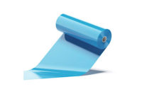 roll of packaging film, blue packaging