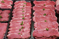 Raw meat, steaks, beef
