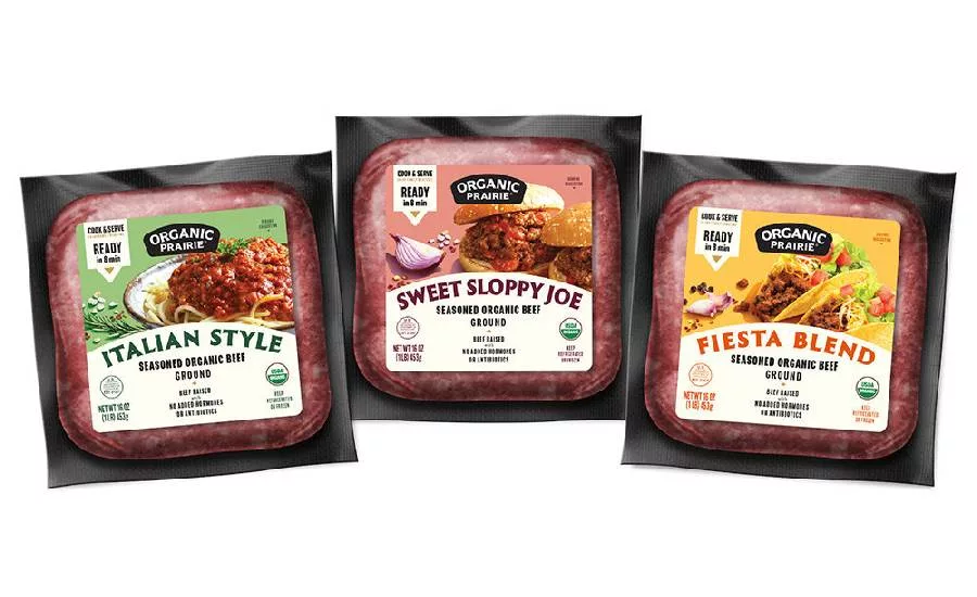 Organic Prairie seasoned ground beef